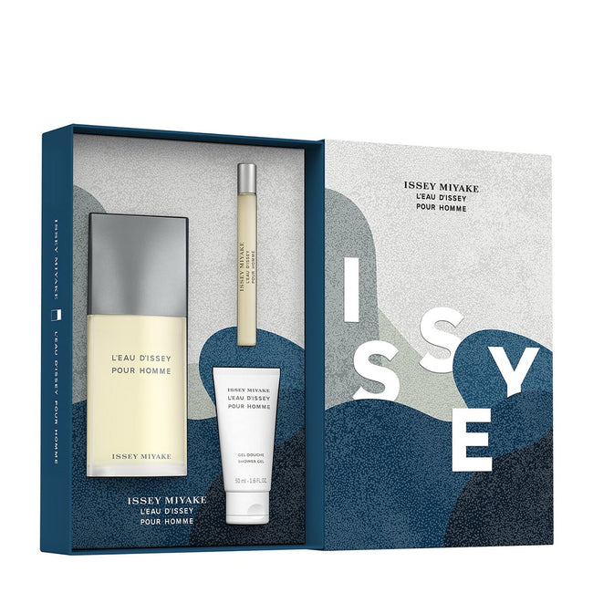 Issey Miyake L'Eau d'Issey Pour Homme zestaw woda toaletowa spray 125ml + woda toaletowa spray 10ml + żel pod prysznic 50ml