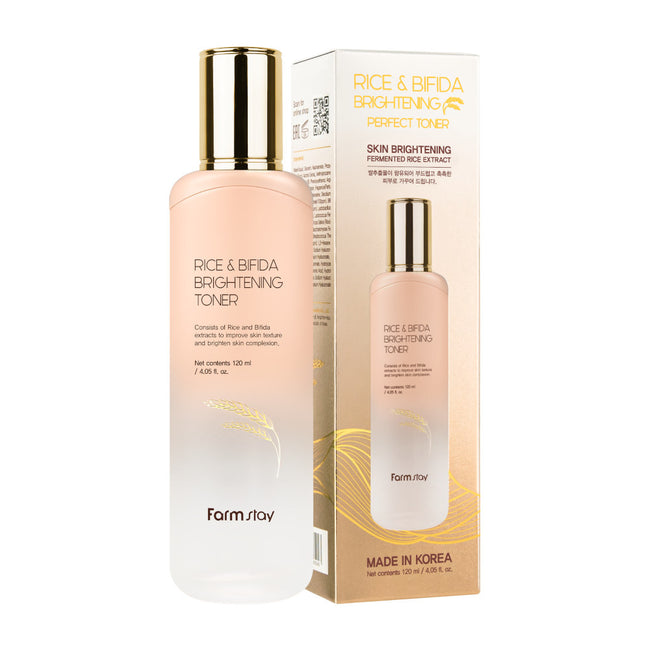 FarmStay Rice & Bifida Brightening Toner rozjaśniający tonik do twarzy z ryżem i fermentami 120ml