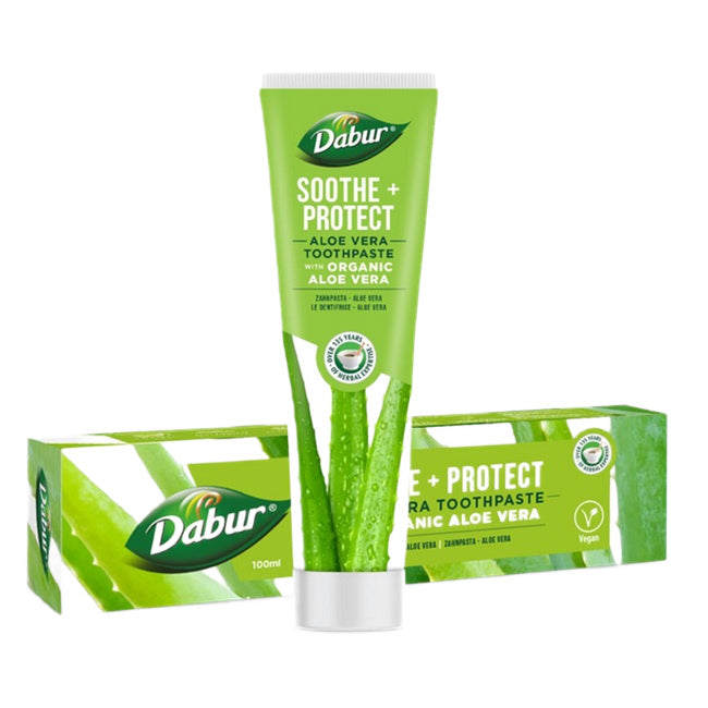 Dabur Soothe + Protect Aloe Vera Toothpaste pasta do zębów z Organicznym Aloesem 100ml