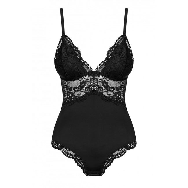 Obsessive 810-TED-1 zmysłowe body z koronką Black S/M