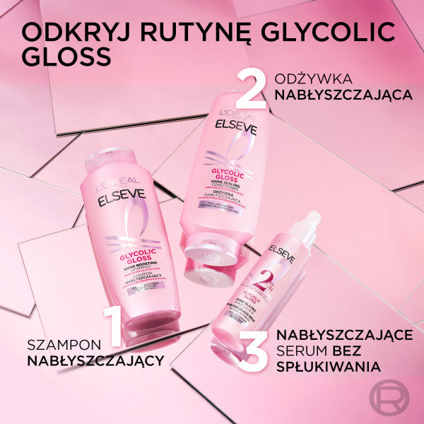 L'Oreal Paris Elseve Glycolic Gloss szampon nabłyszczający do włosów matowych 400ml
