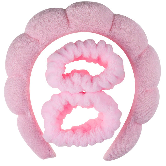 KillyS Opaski kosmetyczne na głowę i nadgarstki Różowe 3szt.