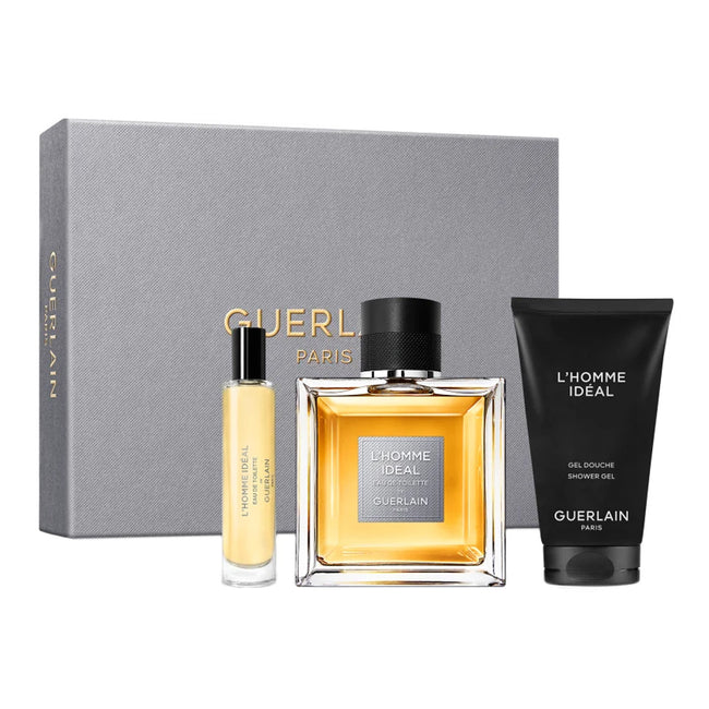 Guerlain L'Homme Ideal zestaw woda toaletowa spray 100ml + woda toaletowa spray 10ml + żel pod prysznic 75ml