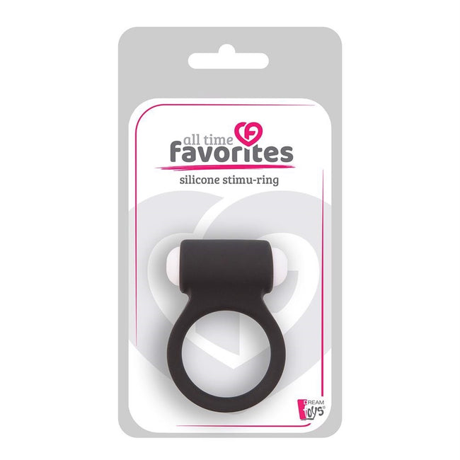 Dream Toys All Time Favorites Silicone Stimu-Ring silikonowy pierścień na penisa Black