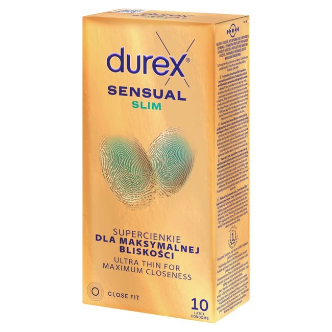 Durex Sensual Slim prezerwatywy lateksowe 10szt