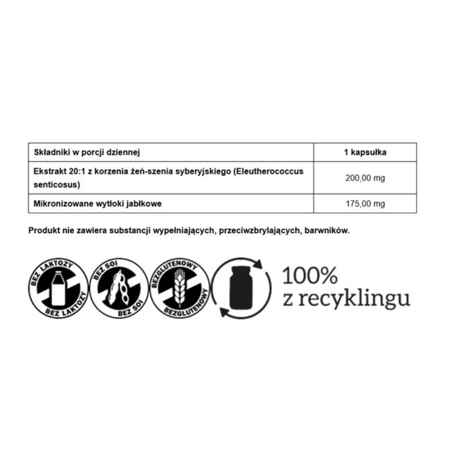 Pharmovit Żeń-szeń syberyjski 200mg suplement diety 90 kapsułek