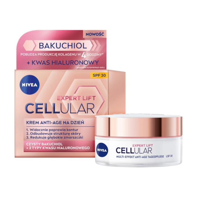 Nivea Cellular Expert Lift zestaw krem anti-age na dzień 50ml + 3-strefowe serum 30ml