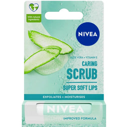 Nivea Caring Scrub pielęgnujący peeling do ust Aloes 4.8g