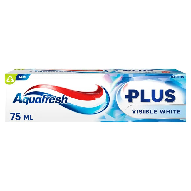 Aquafresh Plus Visible White pasta do zębów z fluorkiem 75ml