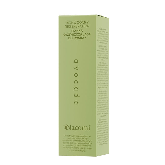 Nacomi Rich & Comfy Regeneration oczyszczająca pianka do twarzy Avocado 150ml