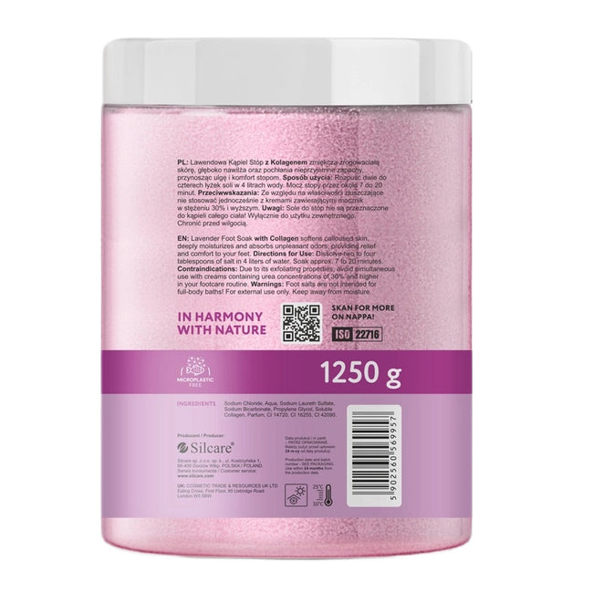 Silcare Nappa lawendowa sól odprężenie na zrogowaciały naskórek stóp 1250g