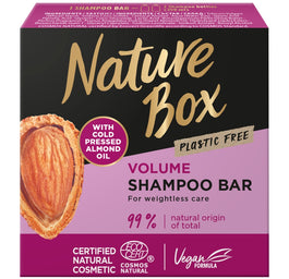 Nature Box Almond Oil szampon do włosów w kostce zwiększający objętość z olejem z migdałów 85g
