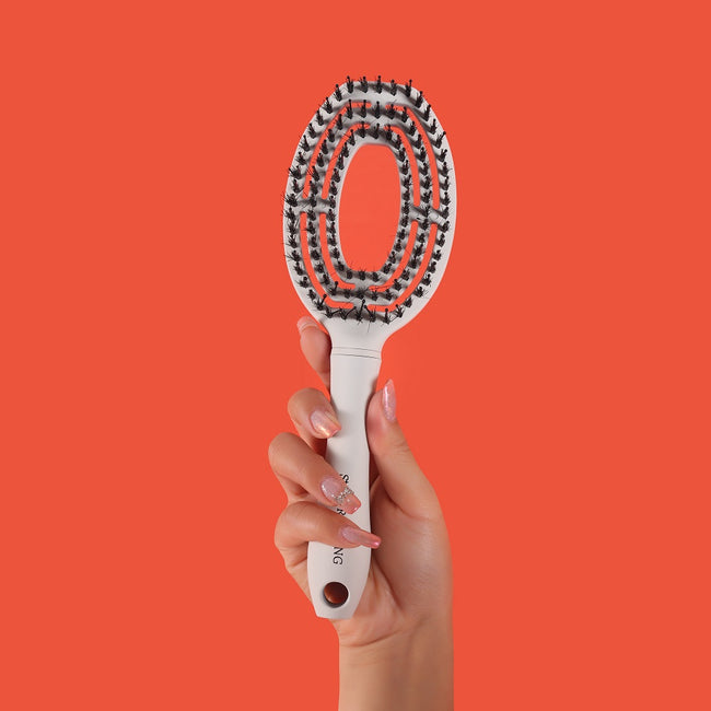 Sister Young Coco Hair Brush szczotka do włosów z włosiem dzika White