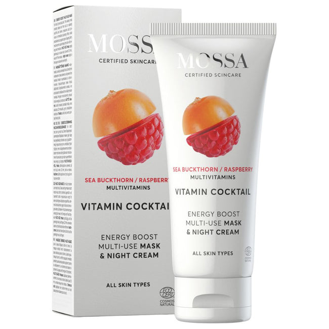 MOSSA Vitamin Cocktail ujędrniająco-odżywcza maska & krem na noc z rokitnikiem i maliną 60ml