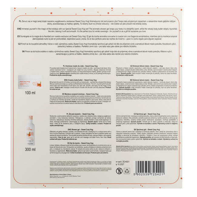 Nacomi Sweet Cozy Hug zestaw żel pod prysznic 300ml + kremowe masło do ciała 100ml