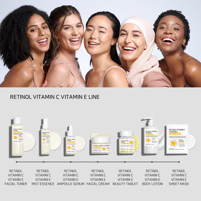 APLB Retinol Vitamin C Vitamin E Sheet Mask rozświetlająca maska w płachcie 25ml