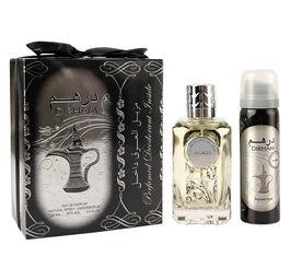 Ard al Zaafaran Dirham zestaw woda perfumowana spray 100ml + dezodorant spray 50ml