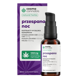 Cosma Cannabis Przespana Noc ekstrakty w olejku konopnym 30ml