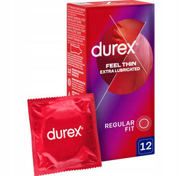 Durex Feel Thin Extra Lubricated prezerwatywy ultracienkie 12szt
