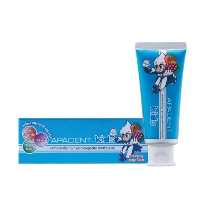 Apadent Kids Hydroxyapatite pasta do zębów dla dzieci od 3-5 lat Truskawka Winogrono 60g