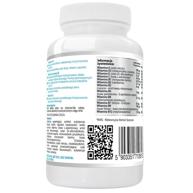 WISH Pharmaceutical Multiwitamina Junior Complex suplement diety 120 tabletek do ssania