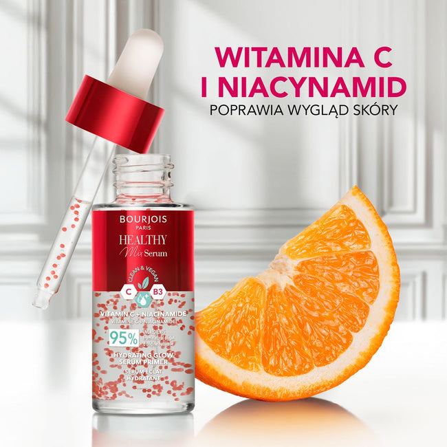 Bourjois Healthy Mix Serum Primer rozświetlający primer-serum do twarzy z witaminą C i niacynamidem