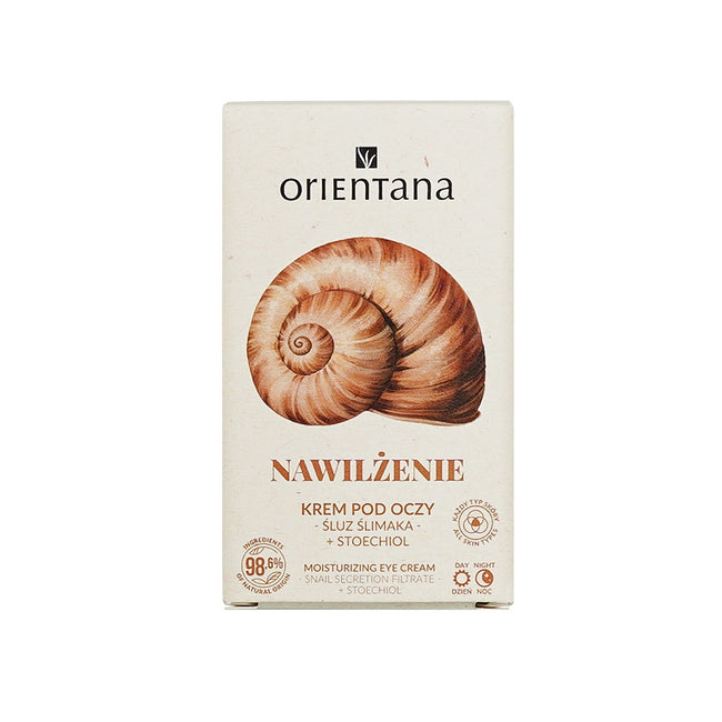 ORIENTANA Nawilżenie krem pod oczy Śluz Ślimaka i Stoechiol 15ml