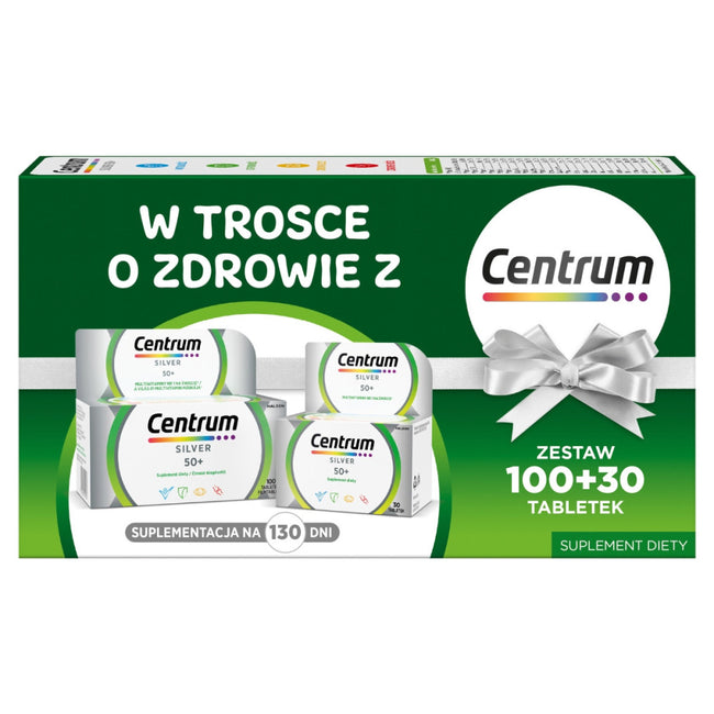 Centrum Silver 50+ multiwitaminy suplement diety 100 + 30 tabletek
