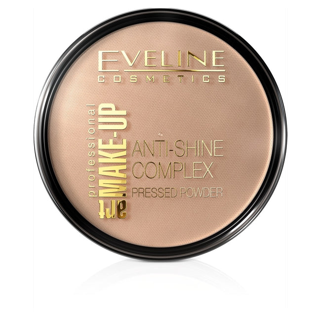 Eveline Cosmetics Art Make Up Anti-Shine Complex Pressed Powder matujący puder mineralny z jedwabiem