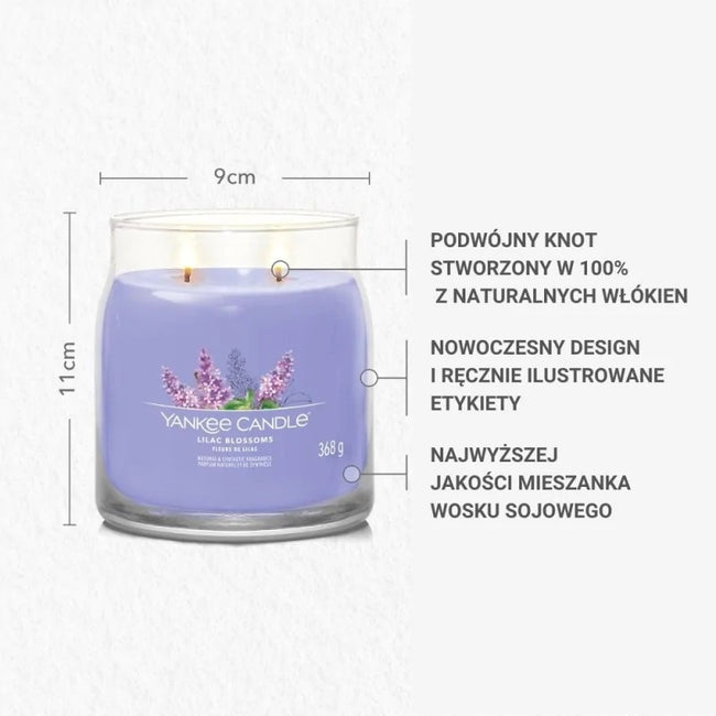 Yankee Candle Średnia świeca zapachowa Lilac Blossoms 368g