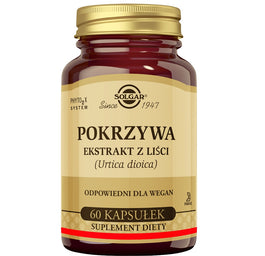 Solgar Pokrzywa ekstrakt z liści suplement diety 60 kapsułek