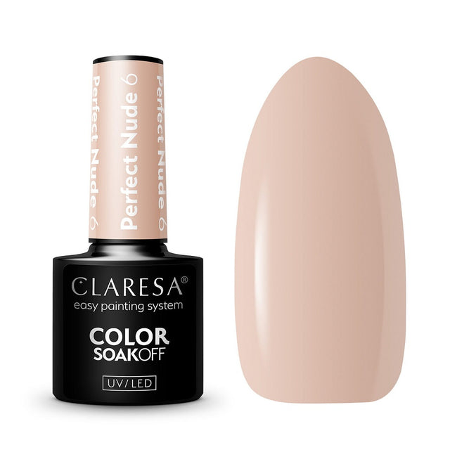 Claresa Color Soak Off UV/LED Perfect Nude lakier hybrydowy