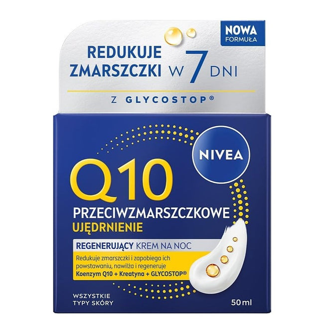 Nivea Q10 Przeciwzmarszczkowe ujędrnienie regenerujący krem na noc 50ml