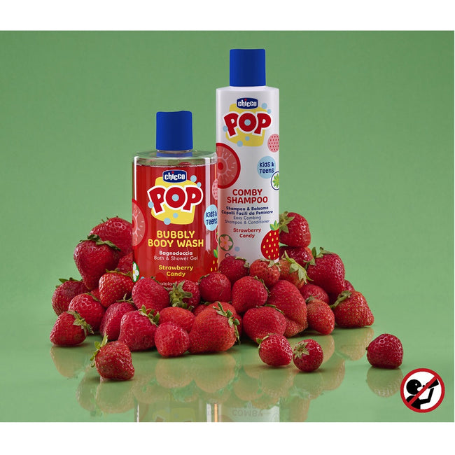 Chicco Pop szampon i odżywka 2w1 o zapachu truskawkowego sorbetu 250ml