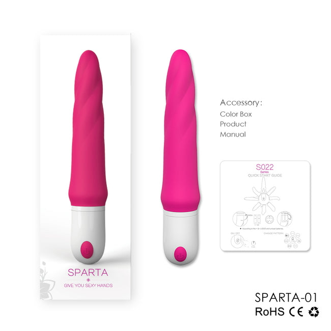 S-HANDE Sparta I wibrator z 9 trybami wibracji Red Rose