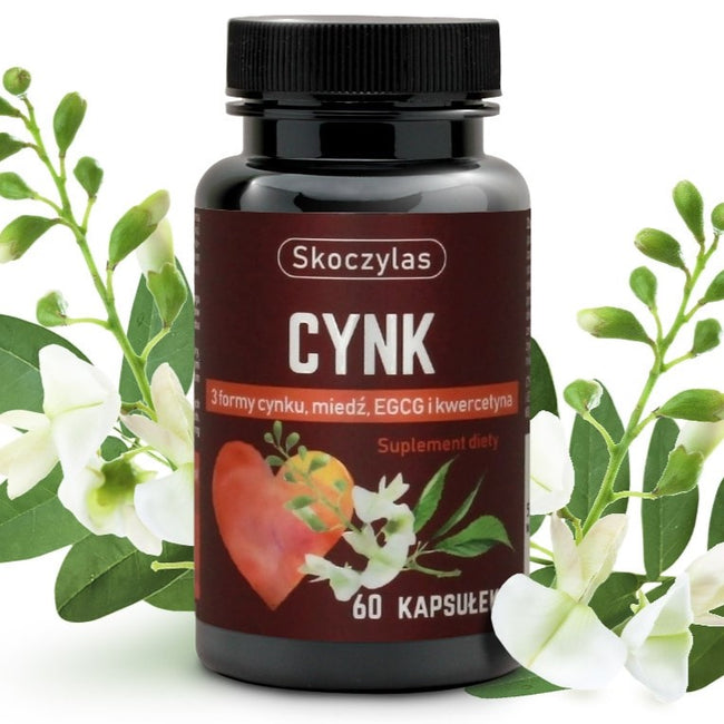 Skoczylas Cynk 3 formy miedź + EGCG + kwercetyna suplement diety 60 kapsułek