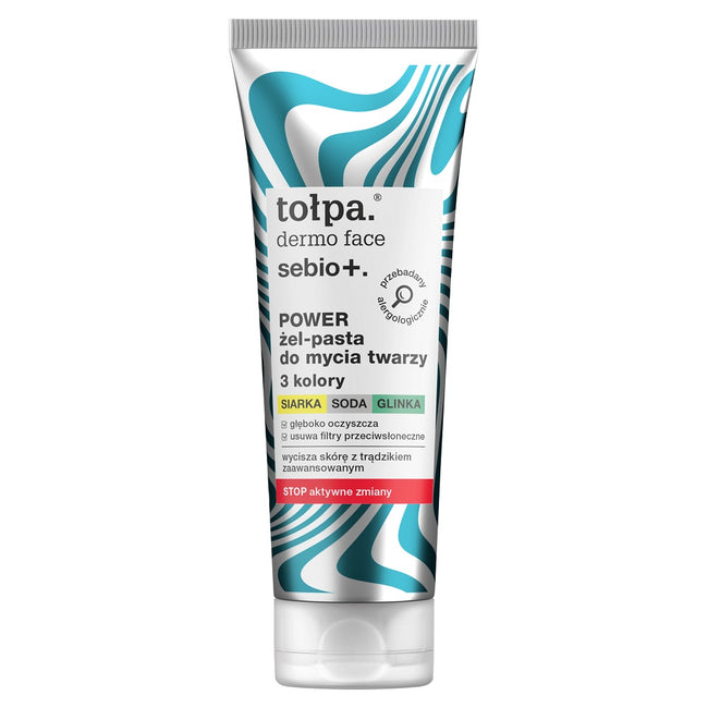 Tołpa Dermo Face Sebio+ power żel-pasta do mycia twarzy 3 kolory 100ml