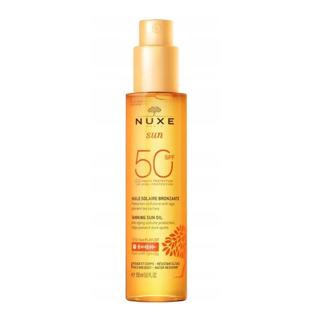Nuxe Sun brązujący olejek do opalania twarzy i ciała SPF50 150ml