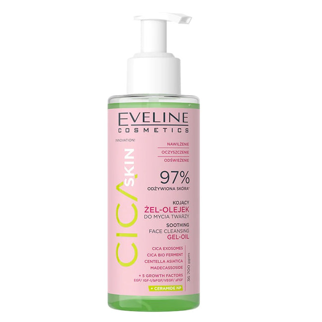Eveline Cosmetics Cica Skin kojący żel-olejek do mycia twarzy 145ml