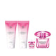 Versace Bright Crystal Absolu zestaw woda perfumowana spray 90ml + miniatura wody perfumowanej 5ml + balsam do ciała 100ml + żel pod prysznic 100ml