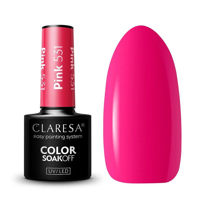 Claresa Color Soak Off UV/LED Pink lakier hybrydowy 5g