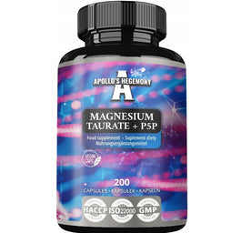 Apollo's Hegemony Magnesium Taurate + P5P suplement diety 200 kapsułek