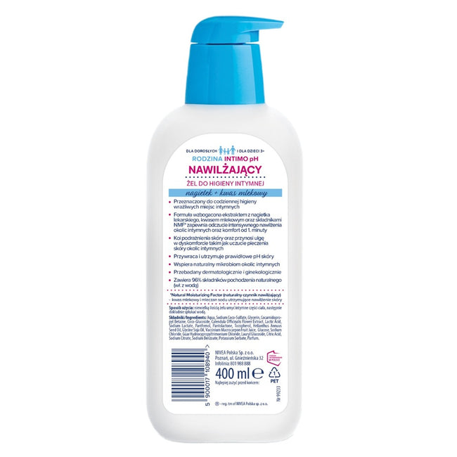 Bambino Rodzina Intimo pH nawilżający żel do higieny intymnej 400ml