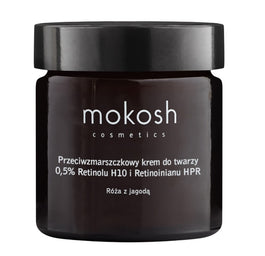 Mokosh Przeciwzmarszczkowy krem do twarzy 0.5% retinolu H10 i retinoinianu HPR Róża z jagodą 60ml