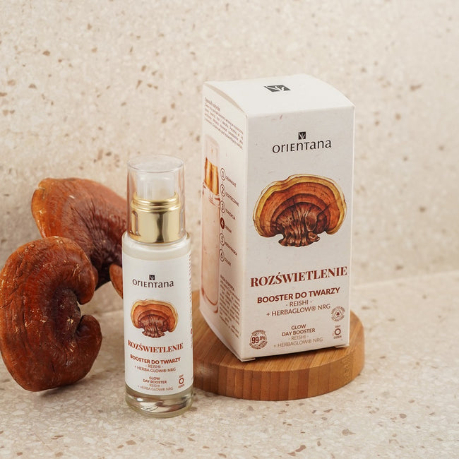 ORIENTANA Booster rozświetlający do twarzy Reishi i HerbaGlow 30ml