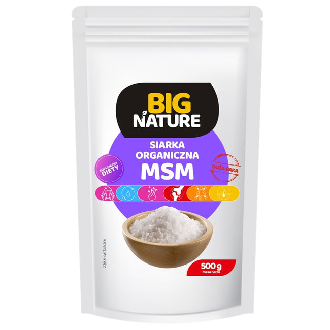 Big Nature MSM Siarka Organiczna suplement diety 500g