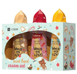 HiSkin Sweet Hand Cream Set zestaw krem do rąk Trukawka 60ml + krem do rąk Słony Karmel 60ml + krem do rąk Mango 60ml