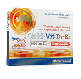 Olimp Labs Gold-Vit D3 + K2 w oleju lnianym suplement diety 30 kapsułek