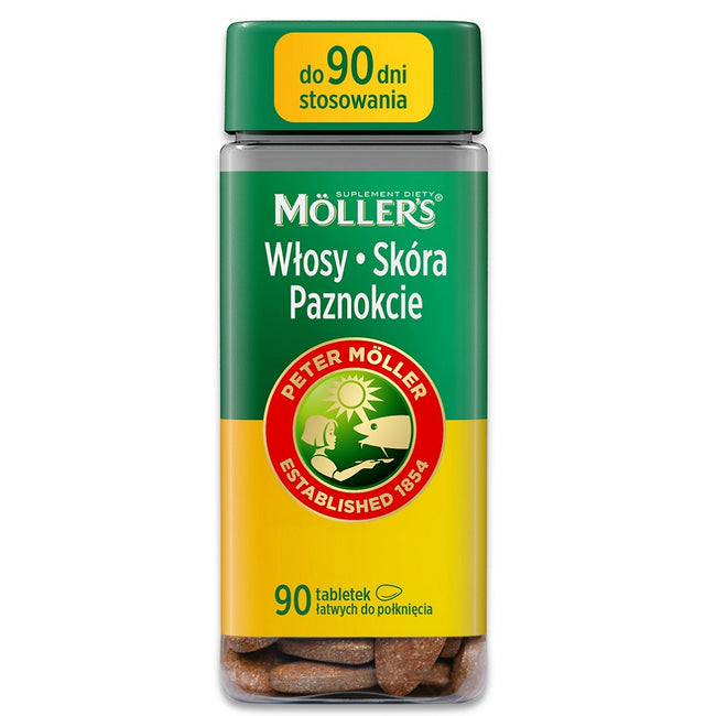 Möller's Włosy Skóra Paznokcie suplement diety 90 tabletek