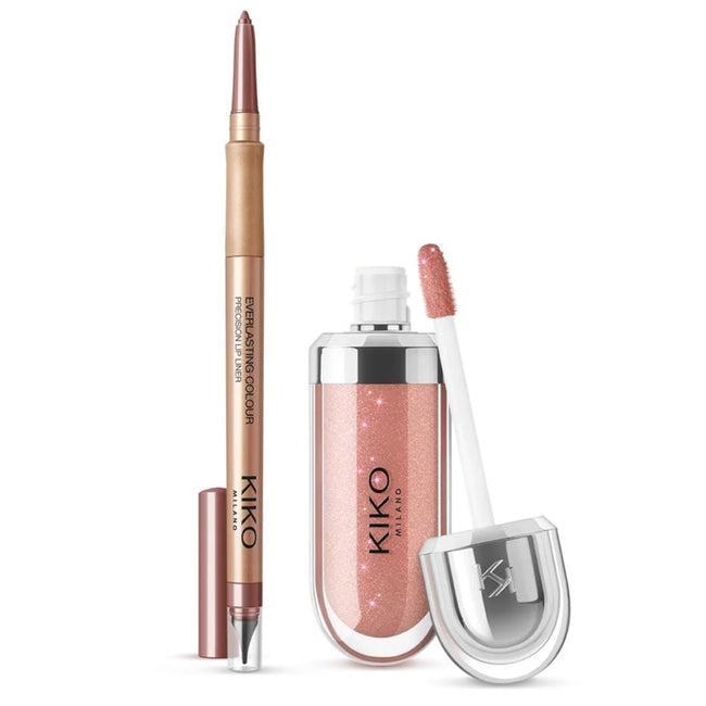 KIKO Milano Lip Combo Set zestaw nawilżający błyszczyk i dopasowana konturówka